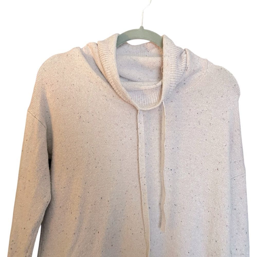 J.Jill Women's Pink Speckled Cowl Neck Sweater Tunic - Picture 3 of 6